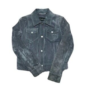 Andrew Marc Arden Suede Trucker Jacket M